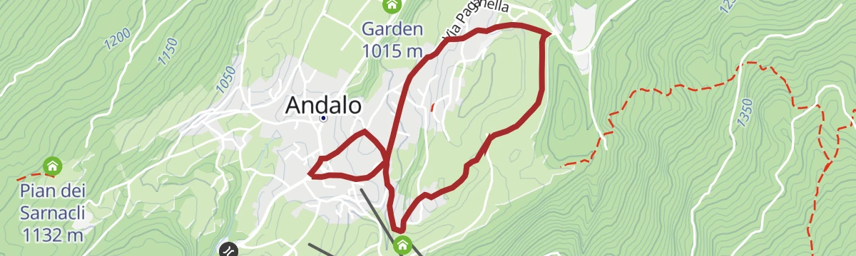 Route map: Walk Maso Toscana, le Villette and Maso Monego